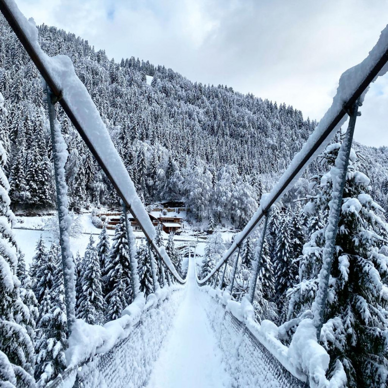 Die Hängebrücke von Torgon