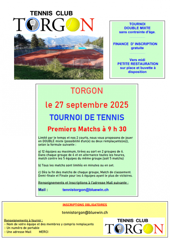 Tournoi de clôture - Tennis Club Torgon_Torgon