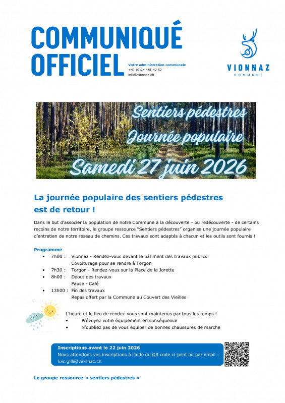 Journée populaire “Sentiers pédestres”_Torgon