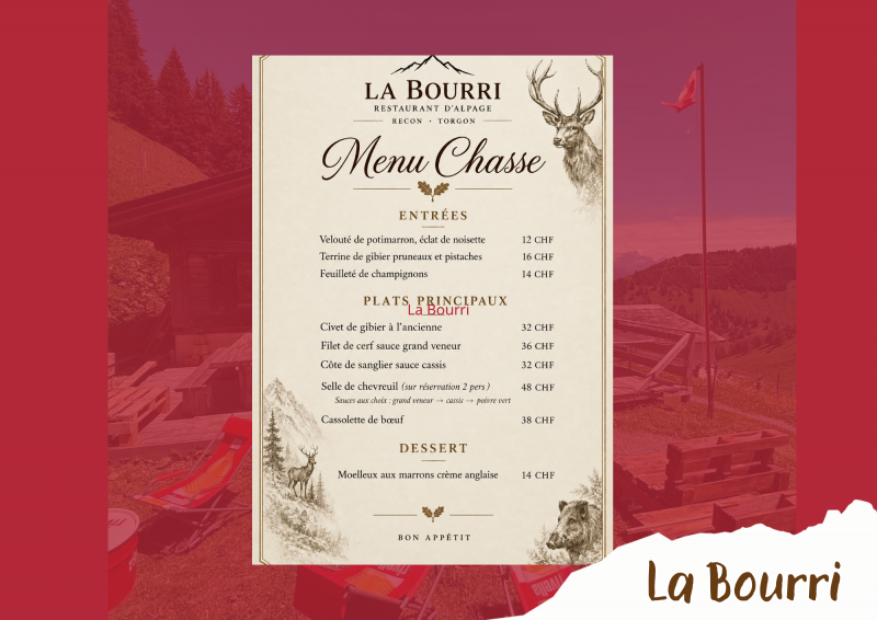 Menu Chasse - La Bourri_Torgon